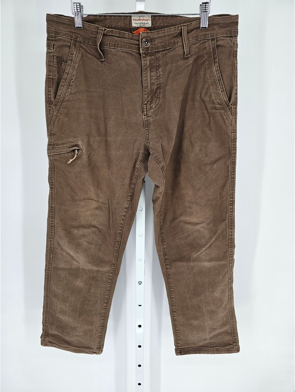Weatherproof Mens Relaxed Fit Utility Pants - 32x29 Brown